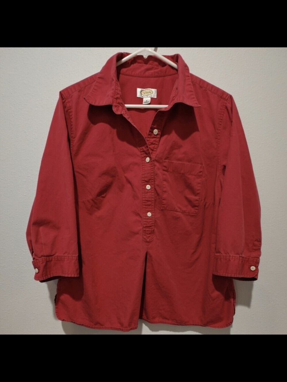 100% Cotton Vintage Talbots Shirt Button Down Size X 10/12 Red Western - Picture 2 of 7